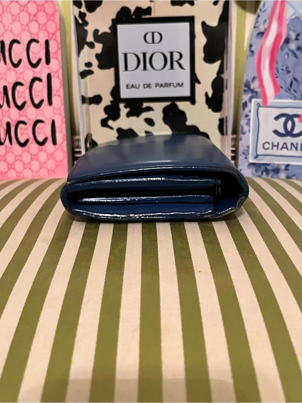 Saint Laurent Blue Leather Zip-Around Continental Wallet - Picture 6 of 12